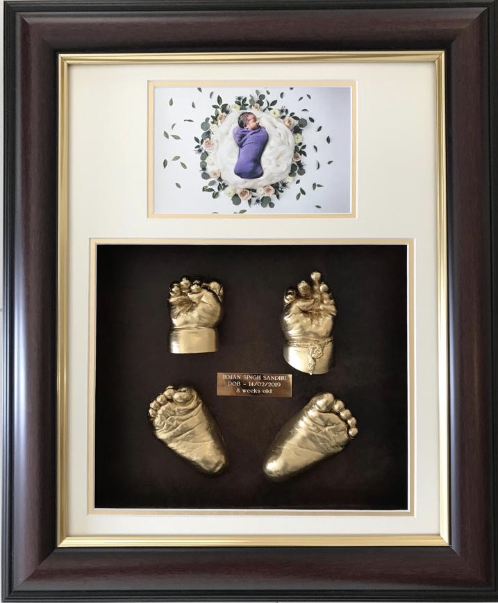 Baby hand and footprints casting